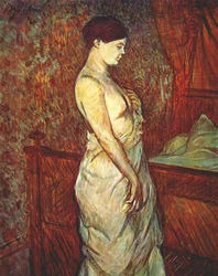 Mme Poupoule in Chemise by Her Bed